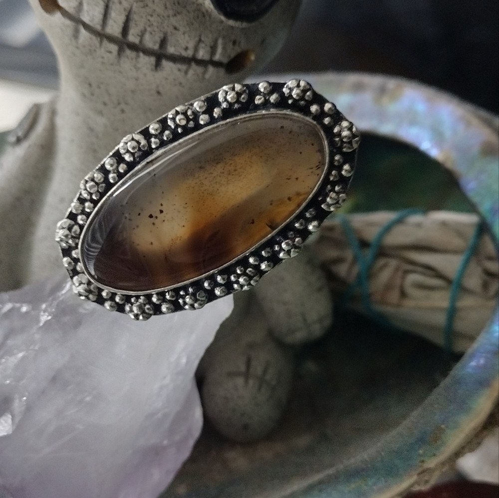 Silver plated tiger eye
